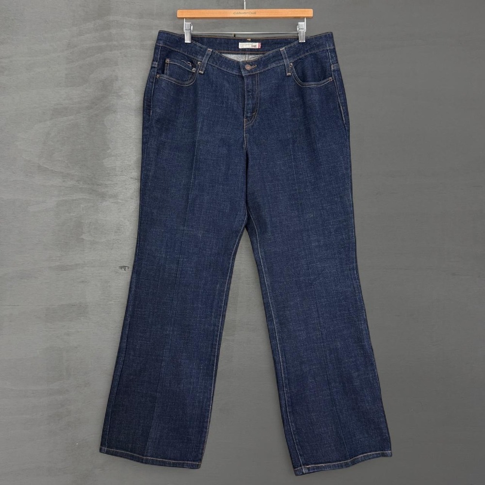 Levi's 580 Boot Cut Jeans Dark Wash Denim Mid Rise Stretch 18W Medium